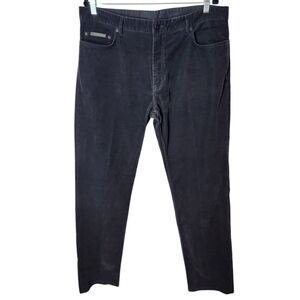 RODD & GUNN Black Corduroy Straight Fit Italian Fabric size 36L